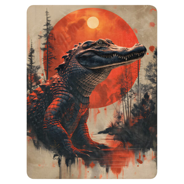 Native Alligator Sherpa Blanket