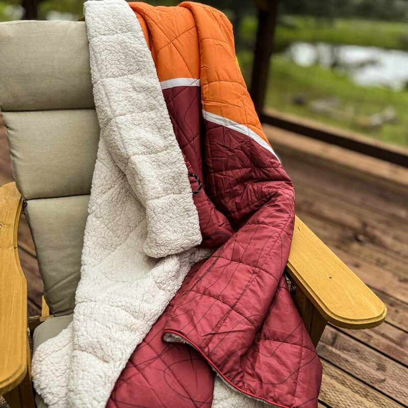 Toyota Heritage Racing Stripes Puffy Sherpa Blanket