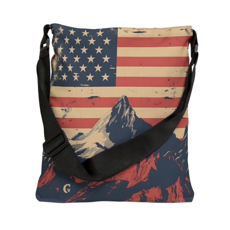 Usa Mountain Flag Adjustable Tote Bag
