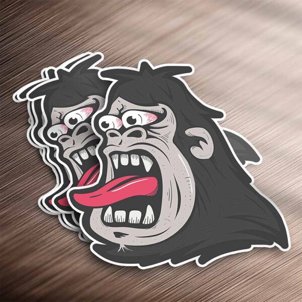 Gorilla Scream Vinyl Sticker