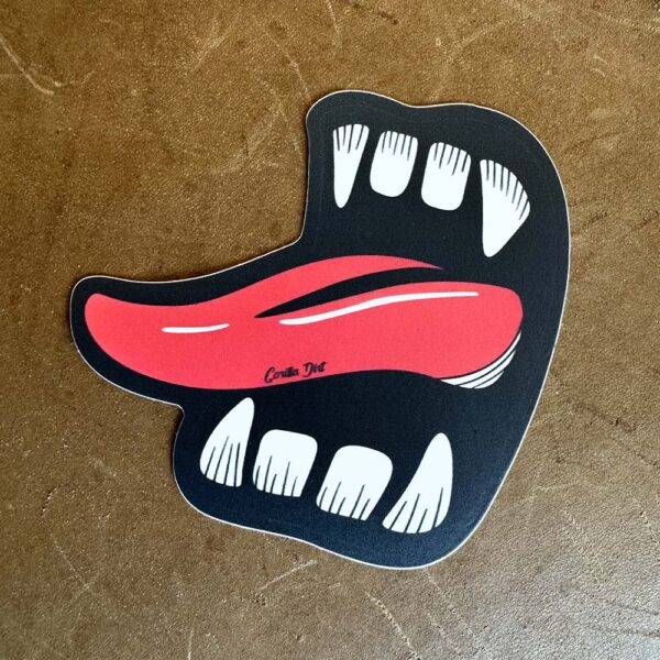 Screaming Gorilla Mouth Vinyl Sticker