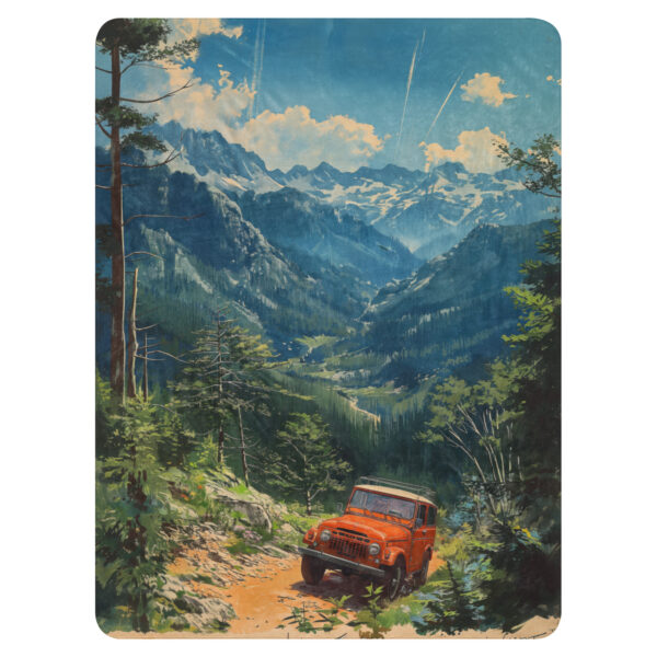 Retro Off-road Sherpa Blanket