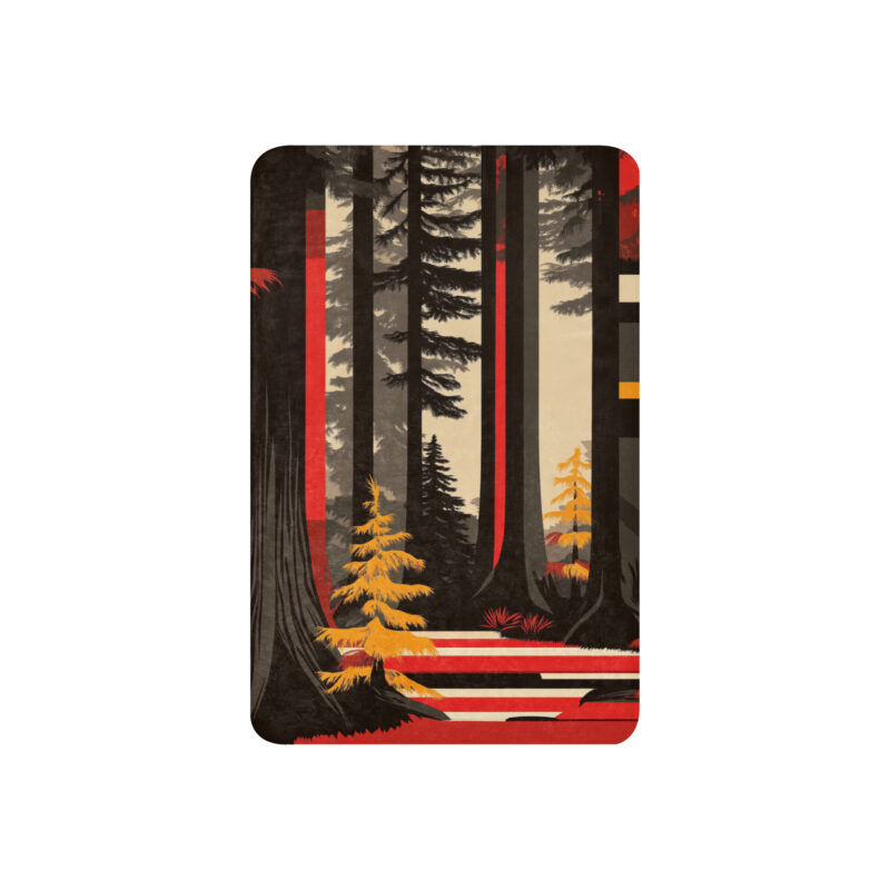 Mid-century Forest Sherpa Blanket