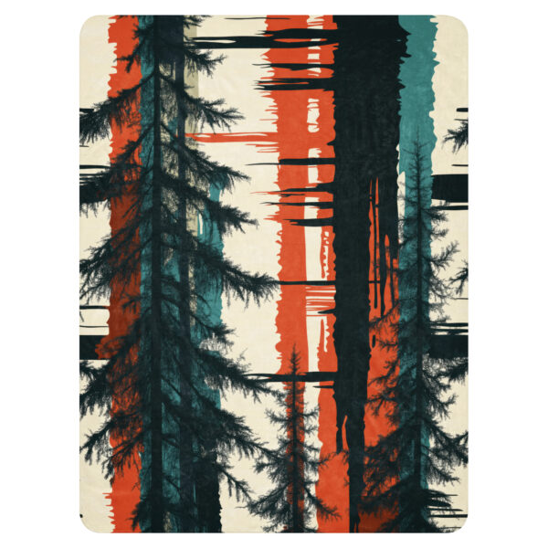 Modern Forest Sherpa Blanket