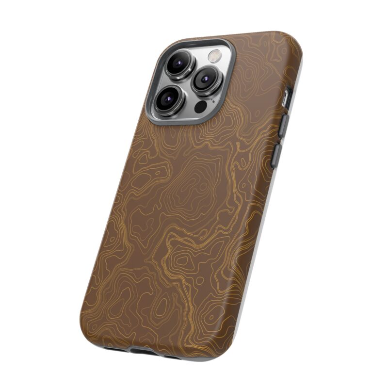 Brown Firebrush Topo Phone Case