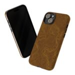Brown Firebrush Topo Phone Case