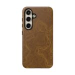 Brown Firebrush Topo Phone Case