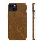 Brown Firebrush Topo Phone Case