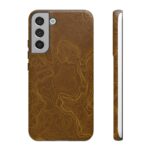 Brown Firebrush Topo Phone Case