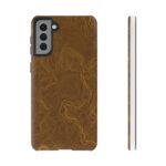 Brown Firebrush Topo Phone Case