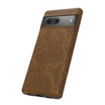 Brown Firebrush Topo Phone Case
