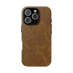 Brown Firebrush Topo Phone Case