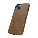Brown Firebrush Topo Phone Case