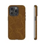 Brown Firebrush Topo Phone Case