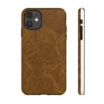 Brown Firebrush Topo Phone Case