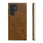 Brown Firebrush Topo Phone Case