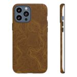 Brown Firebrush Topo Phone Case