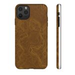 Brown Firebrush Topo Phone Case
