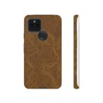 Brown Firebrush Topo Phone Case