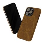 Brown Firebrush Topo Phone Case