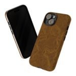 Brown Firebrush Topo Phone Case