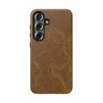 Brown Firebrush Topo Phone Case