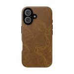 Brown Firebrush Topo Phone Case
