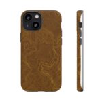 Brown Firebrush Topo Phone Case