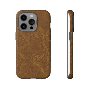Brown Firebrush Topo Phone Case
