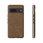 Brown Firebrush Topo Phone Case