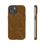 Brown Firebrush Topo Phone Case