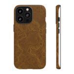 Brown Firebrush Topo Phone Case
