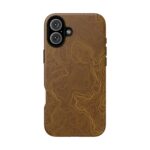 Brown Firebrush Topo Phone Case