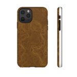 Brown Firebrush Topo Phone Case