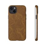 Brown Firebrush Topo Phone Case