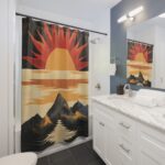 Mountain Sunset Shower Curtain