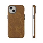 Brown Firebrush Topo Phone Case
