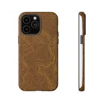 Brown Firebrush Topo Phone Case