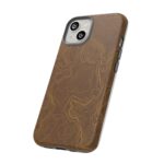 Brown Firebrush Topo Phone Case