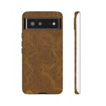 Brown Firebrush Topo Phone Case
