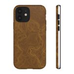 Brown Firebrush Topo Phone Case