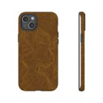 Brown Firebrush Topo Phone Case