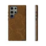 Brown Firebrush Topo Phone Case