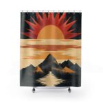 Mountain Sunset Shower Curtain