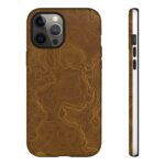 Brown Firebrush Topo Phone Case