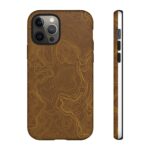 Brown Firebrush Topo Phone Case