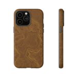 Brown Firebrush Topo Phone Case