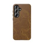 Brown Firebrush Topo Phone Case