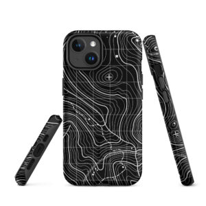 Black Topography Magsafe Phone Case
