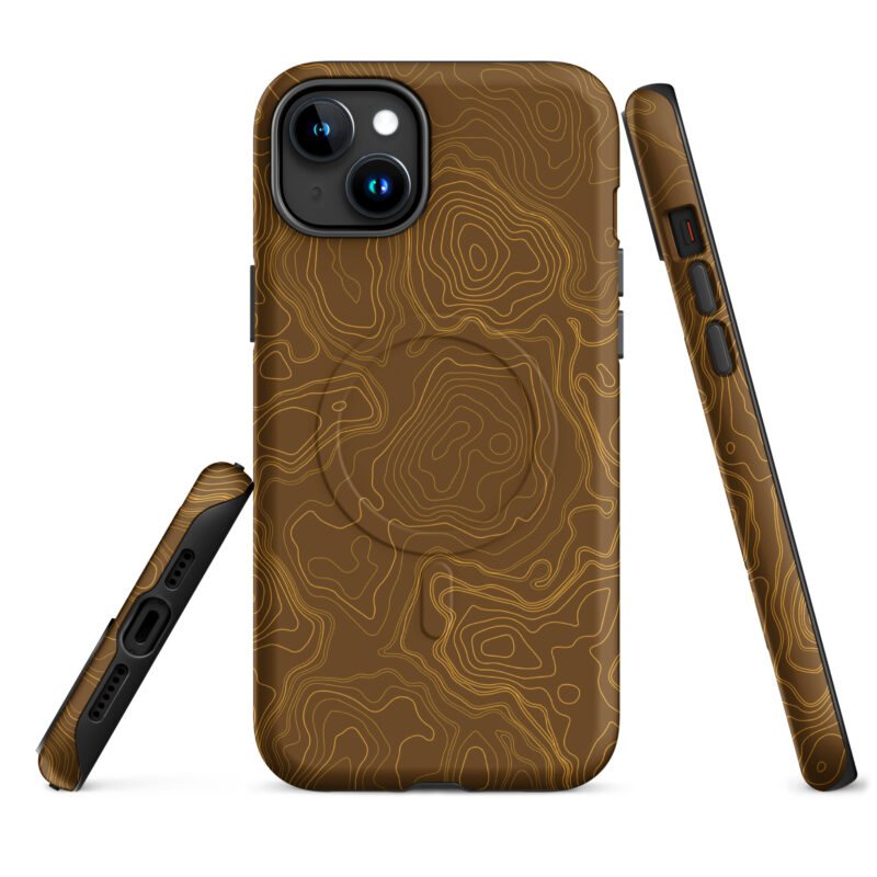 Brown Firebrush Topo Magsafe Phone Case